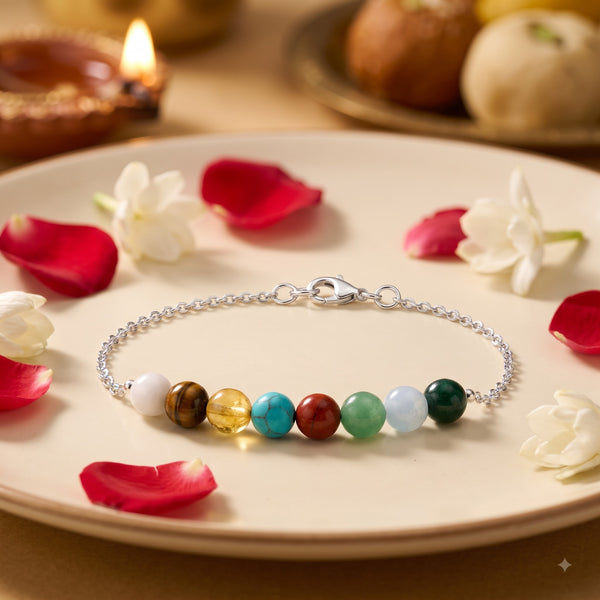 7 CHAKRA SILVER RAKHI
